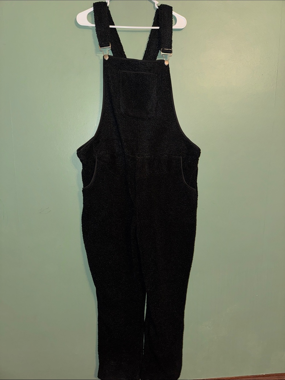 Swoveralls Teddy Fleece Midnight Black XL Overalls Jumpsuit Soft and Cozy Unisex